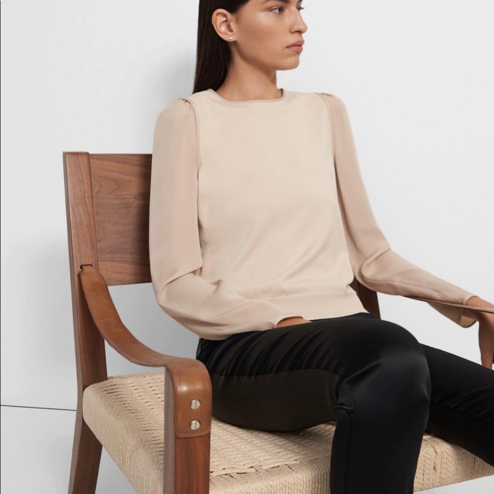ISO Theory Puffed Sleeve Top in Silk